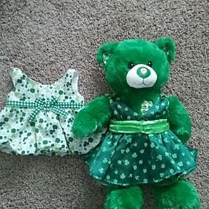 St Patrick's day bear with 2 dresses